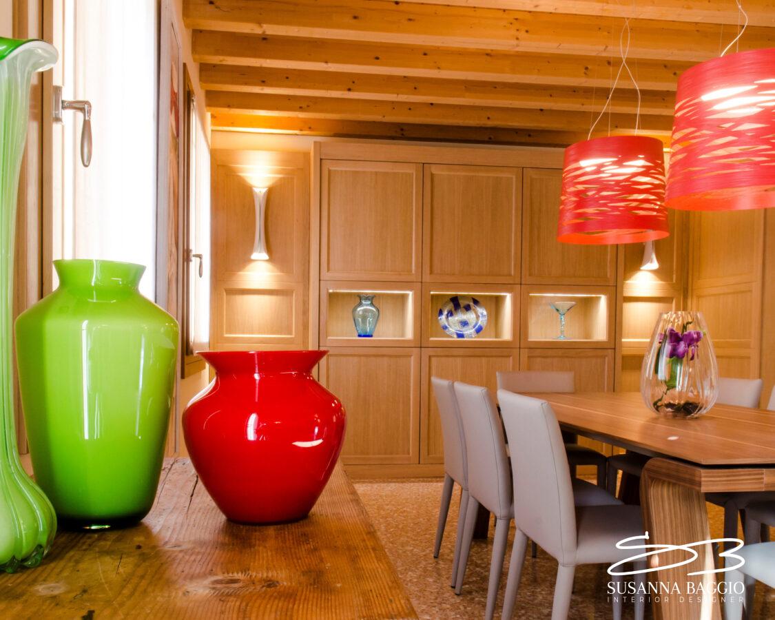 boiserie in legno di rovere in stile contemporaneo